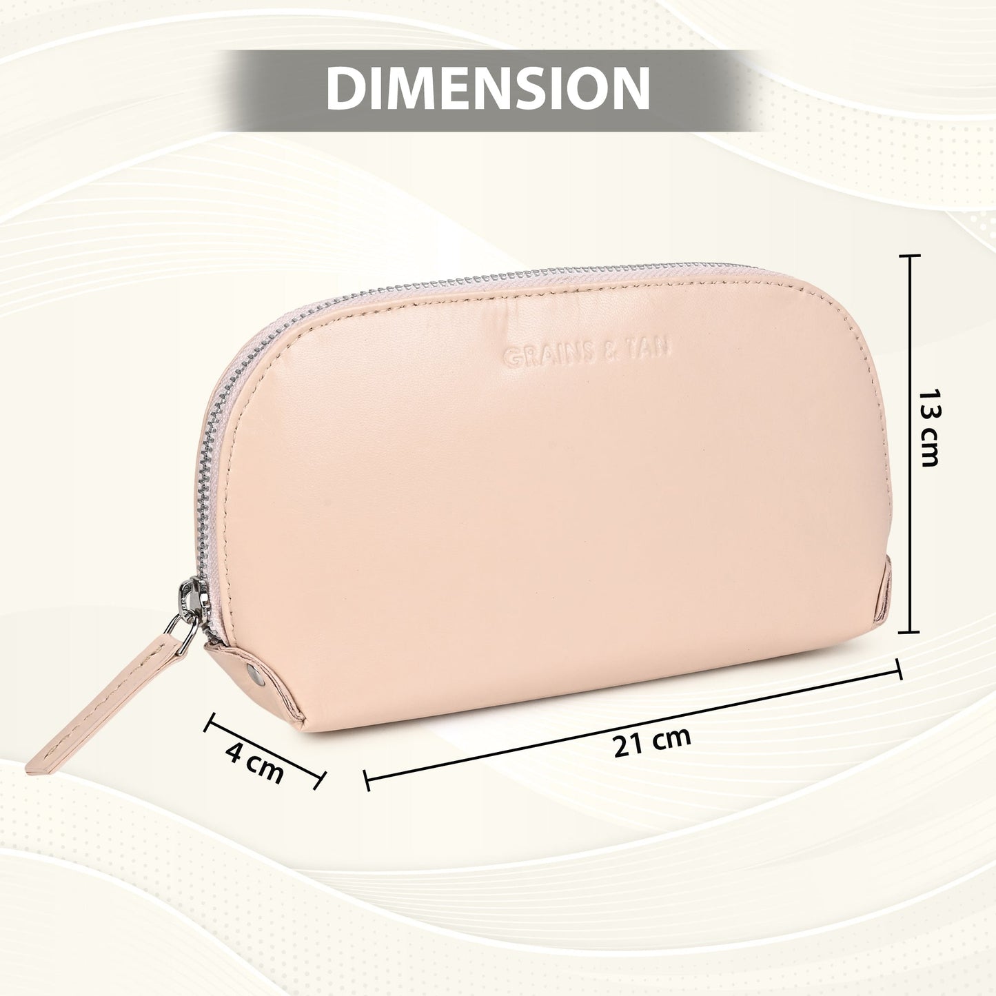 GRAINS & TAN MAKEUP POUCH (GT-104)