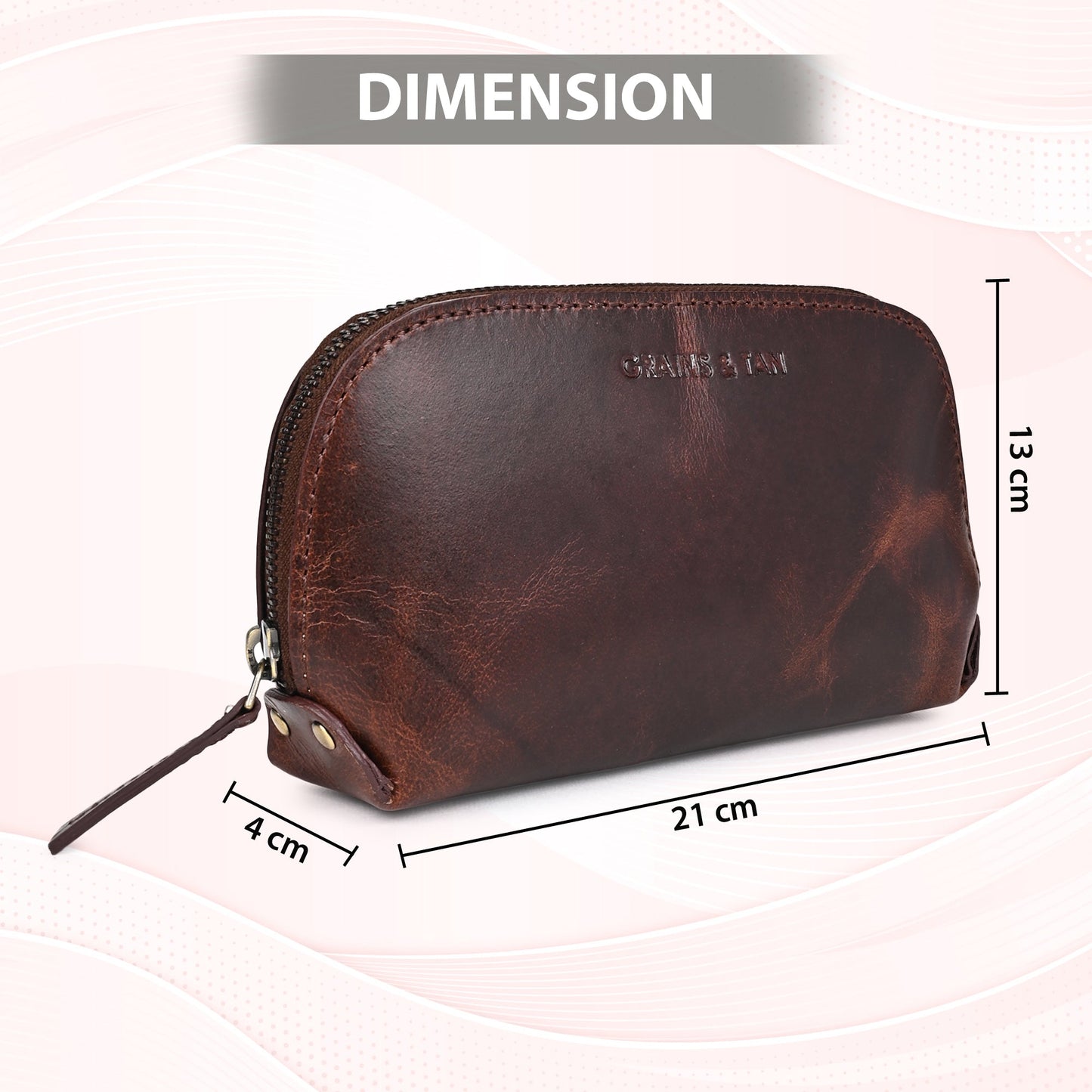 GRAINS & TAN MAKEUP POUCH (GT-104)