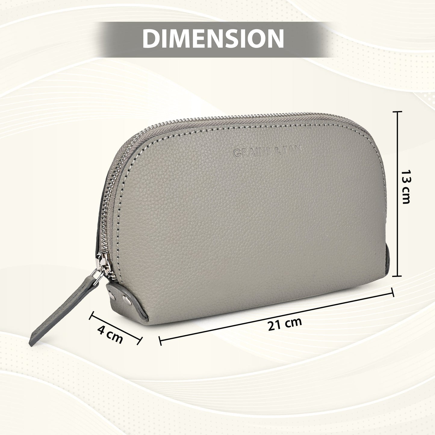 GRAINS & TAN MAKEUP POUCH (GT-104)