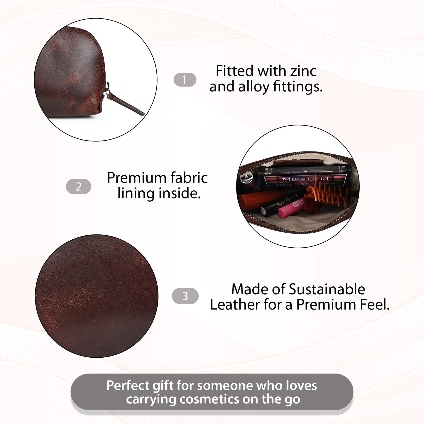 GRAINS & TAN MAKEUP POUCH (GT-104)