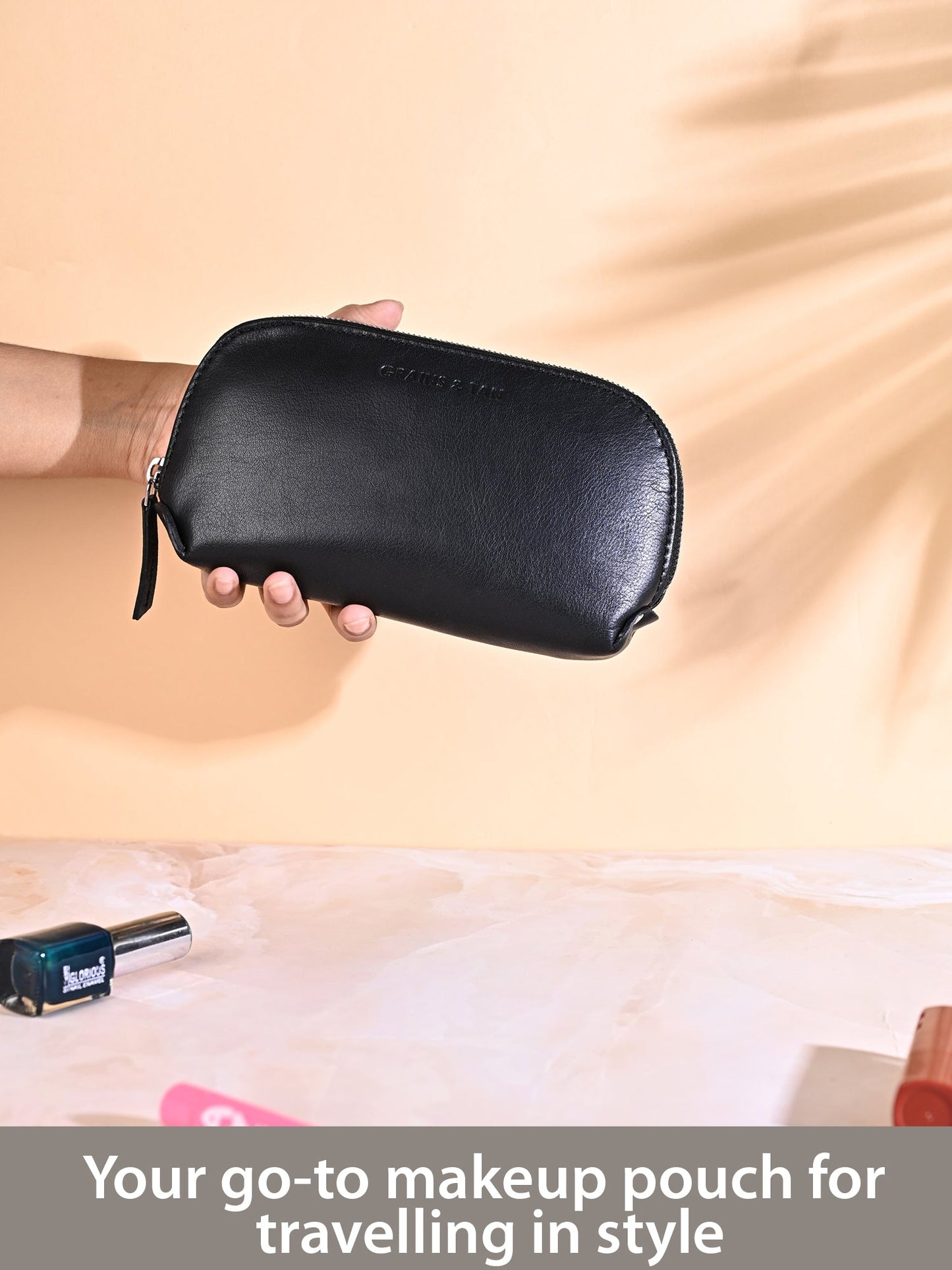 GRAINS & TAN MAKEUP POUCH (GT-104)