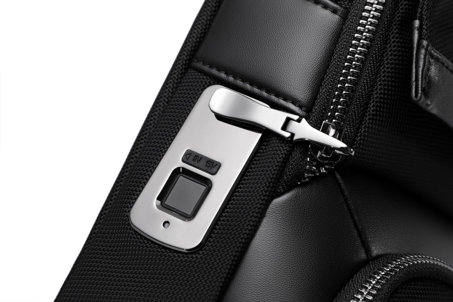 GRAINS AND TAN Modern Carry™ Smart Fingerprint Crossbody Bag – Black
