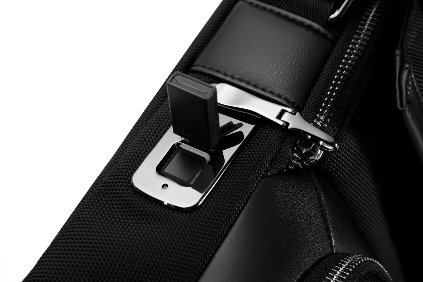 GRAINS AND TAN Modern Carry™ Smart Fingerprint Crossbody Bag – Black