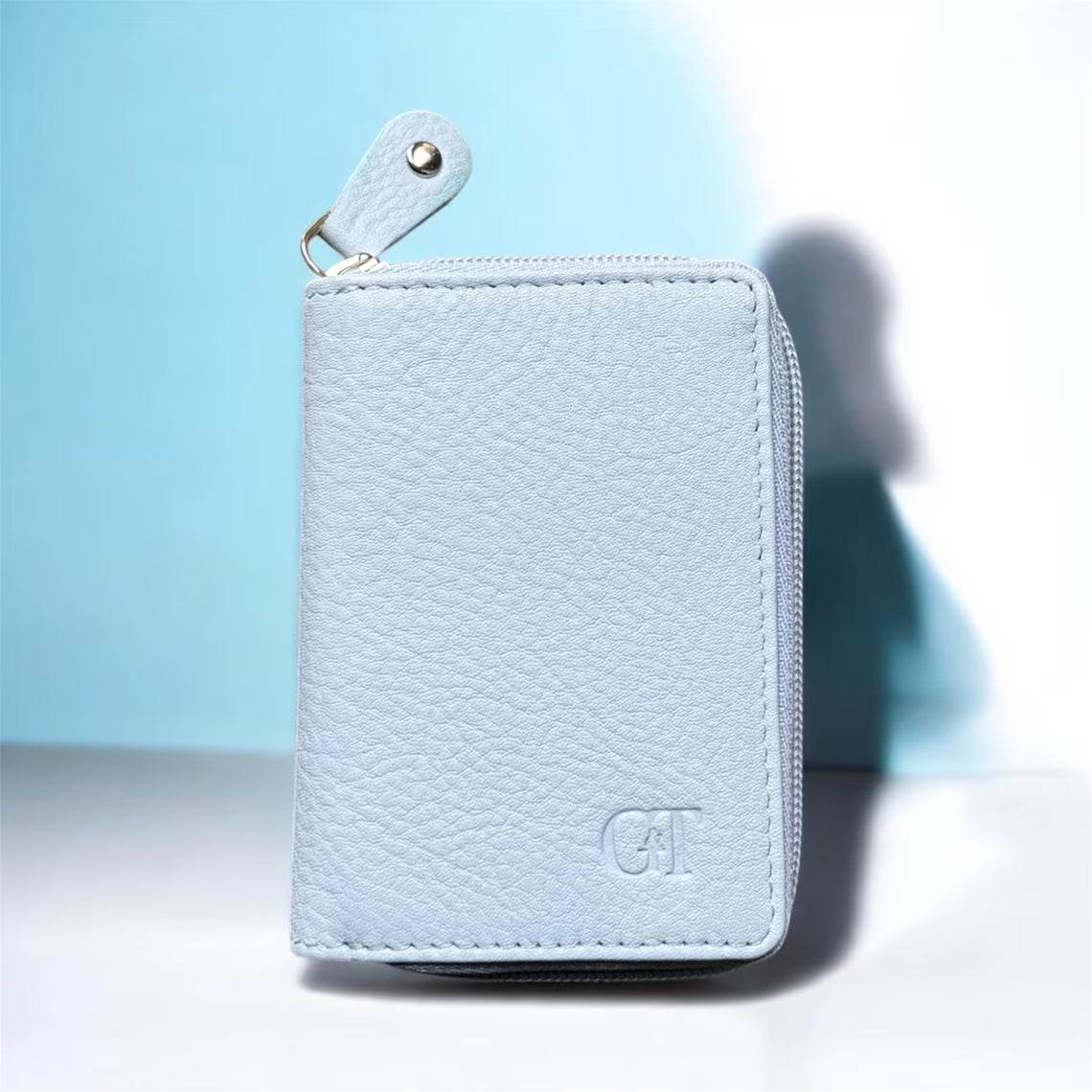 Full-Grain Leather Accordion Card Holder: RFID Secured Wallet